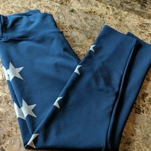 Navy silvet star leggings